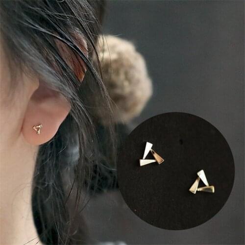 Liemjee Wholesale Sterling Silver Triangle Earrings Fashion Party Jewelry For Women Feature Namour Charm Gift All Seasons
