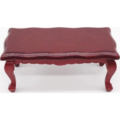 1:12 miniature tea table for dolls wooden dollhouse miniature furniture pretend play toy for girls gifts children collection new