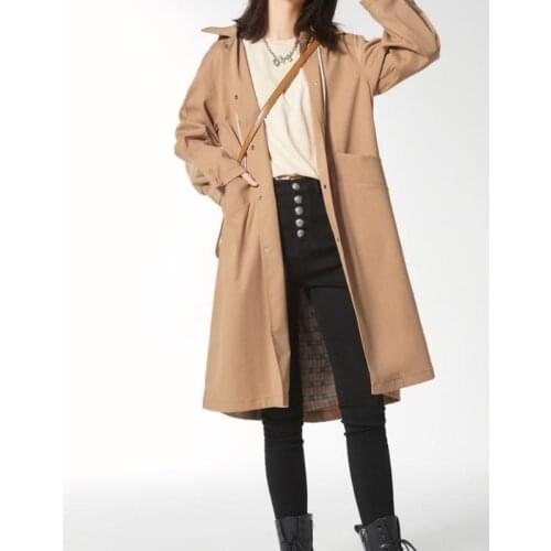 My New In Women's Hooded Trench Coats