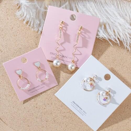 X&P New Korean Pearl Drop Earrings Cute Little Women Earrings 2020 Statement Earrings For Women Female Earrings Wedding Jewelry