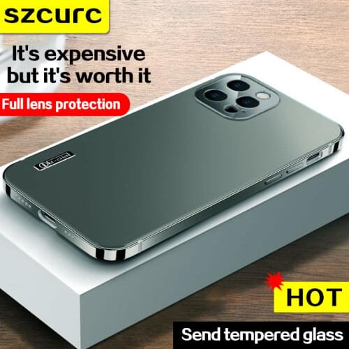 NEW metal For iphone 12 Pro max case mobile phone case all-inclusive lens anti fall high-end luxury protective cover magnetic