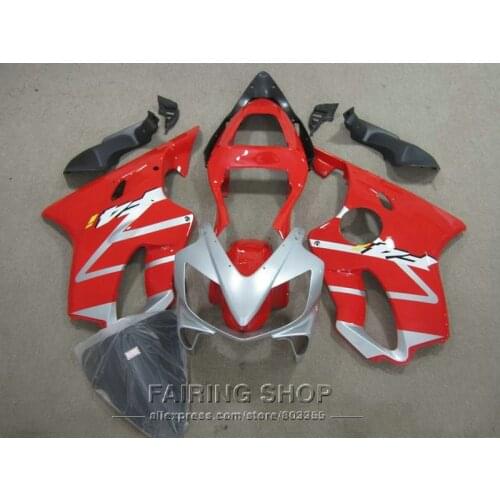 CBR600 F4i 2003 2002 2001 Fairings for Honda ( Red silver ) cbr 600F4i 01 02 03 Injection Fairing kit ll106