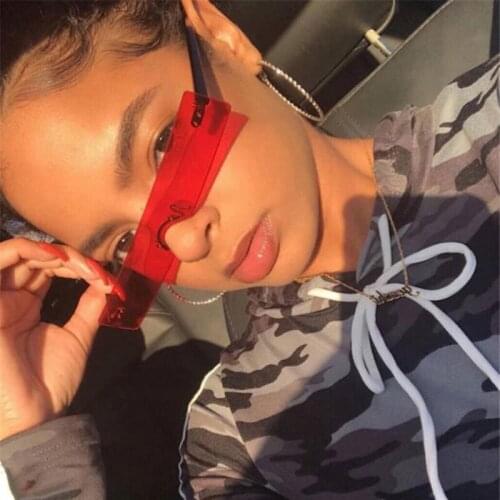 New Fashion Rectangle Sunglasses Women Luxury Brand Designer Red Pink Yellow Small Personality Sun Glasses Uv400 Shades Eyewear