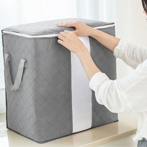 Wholesale Home Storage Foldable Bag New Non-woven Bedding Pillows Quilt storage bag clothes storage bag organizer
