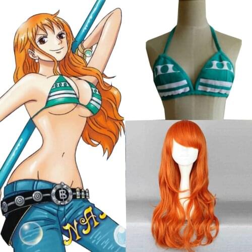 Nami-Japanese one-piece cosplay one-piece cosplay two years later long curls wig Nami 2 years later
