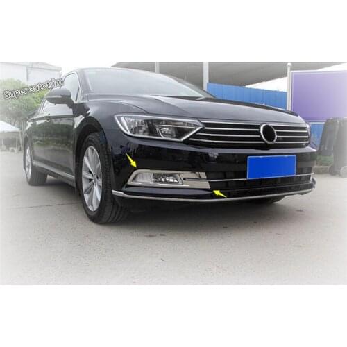 Lapetus Front Fog Lights Lamp Frame Cover Trim Fit For Volkswagen Passat B8 2016 2017 2018 Stainless Steel Accessories Exterior