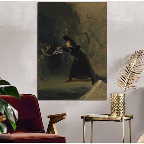 Francisco de Goya A Scene from The Forcibly Bewitched Art Print Poster oil paintings canvas For Home Decor Wall Art