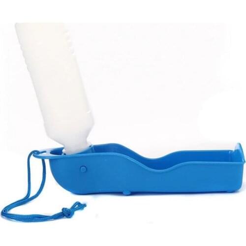 Portable Pet Dog Cat Outdoor Travel Water Bowl Bottle Hiking Camping Feeder Drinking Fountain colorful