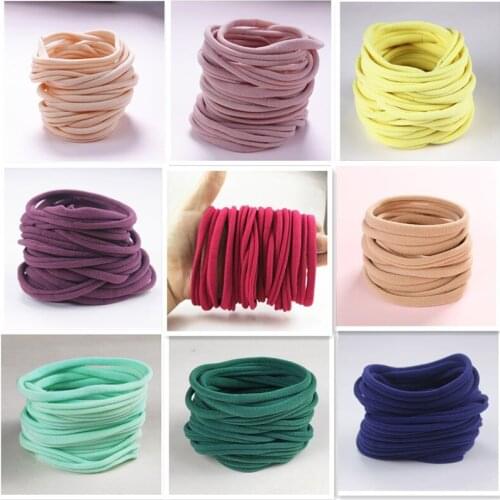 100pcs Super Soft Traceless Thin Nylon Headbands,No Mark Newborn Baby Girls Skinny Nylon Hairbands Infants DIY Hair Accessories