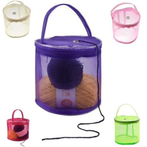 New Direct sale Portable DIY knitting tools Crochet thread storage bag Mesh wool Storage Organizer Mesh bag Sewing Accessories