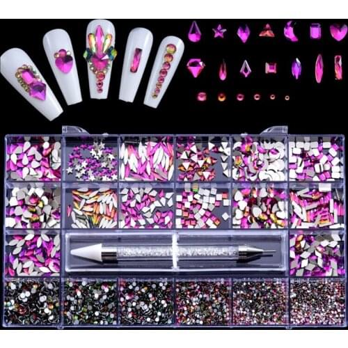 Q1QD Crystals Stone Beads for Jewelry Making Beads Irregular Gemstones Bulk Multicolored Crystal Loose Rocks for Earrings