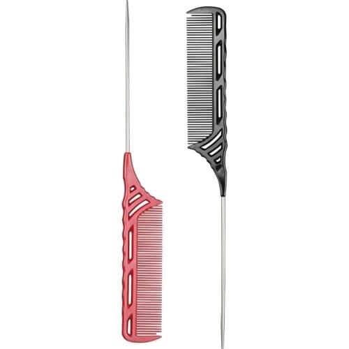 Wholesale Hot sale Stainless Steel Anti-Static Heat-Resistant Hair Dye Rat Tail Combs For Parting