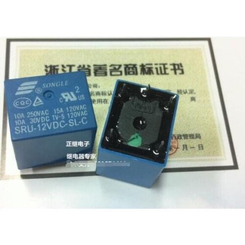 Relays SRU-12VDC-SL-C 5 feet 15A 120VAC 22F