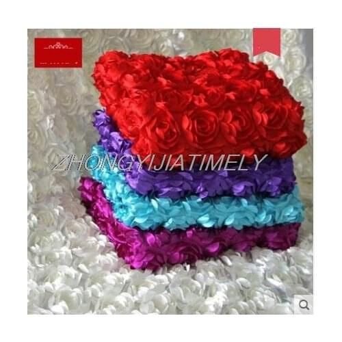 Rose fabric, festive decoration,wedding decoration silk and satin, petal fabric, tablecloth stage decoration, wedding red carpet