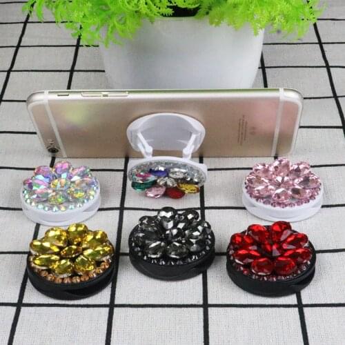 Universal Phone Holder Expanding Bag Diamond phone grip For Mobile phone Finger Ring for Phone Stand socket