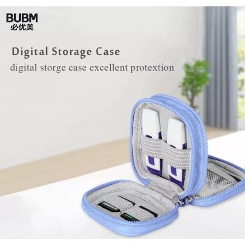BUBM External USB Case Protection Bag for Portable Solid State Drive/Earphone/U Disk/Data Cable/Hard Drive Portable Box