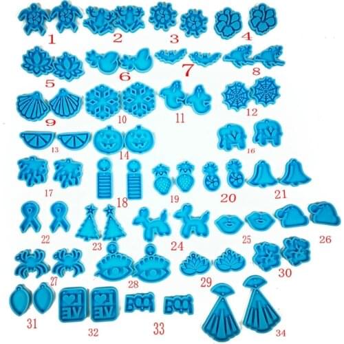 1 Set Earrings Epoxy Resin Mold Eardrop Dangler Casting Silicone Mould DIY Crafts Jewelry Pendant Making Tool