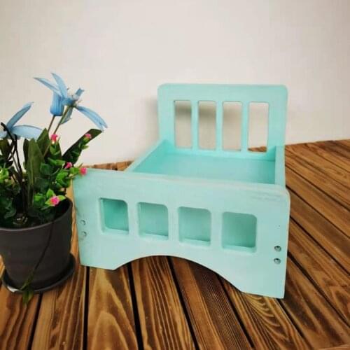 1 Pc Newborn Posing Detachable Mini Bed Baby Photo Shooting Props Wooden Crib Infant Photograph Accessories