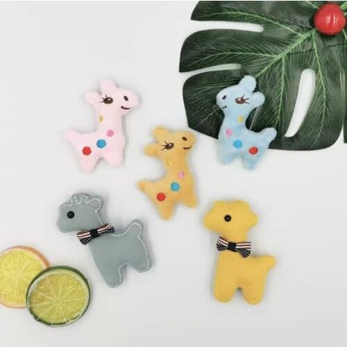 10pcs/lot DIY Handmade Cute deer dolls Padded Patches Appliques For Clothes Sewing Supplies DIY Hair Decoration