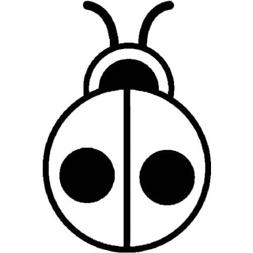 12.7CM*18.7CM Ladybird Bug Car Sticker Fun Animal Vinyl Decal Black/Silver C19-0147