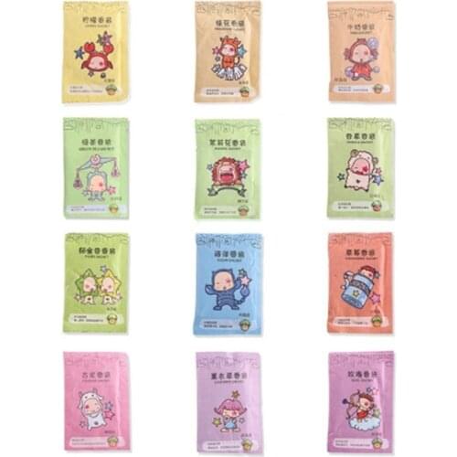 12pcs/set Anti-mildew Hanging Fragrant Sachet Air Freshener Wardrobe Aromatherapy Bag Anti-insect and Anti-mold