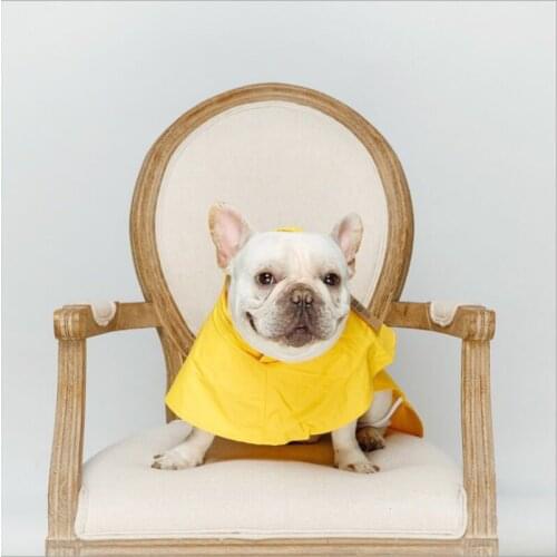 2021 Spring and summer new French Bulldog Teddy poodle clothes big dog waterproof raincoat pet reflective dog raincoat