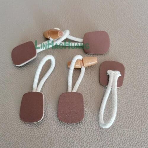 30pairs/set of wood leather toggle close button coat jacket shawl clothes sewing DIY clothing crafts