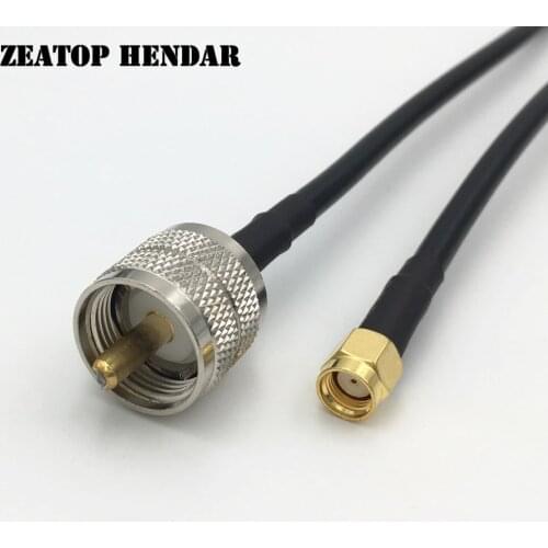 5Pcs UHF PL259 Male Jack to RP SMA Male Plug RG58 / LMR195 RF Cable Coaxial Pigtal Wire Connector 20CM 30CM 50CM 1M 2M 3M 5M 10M