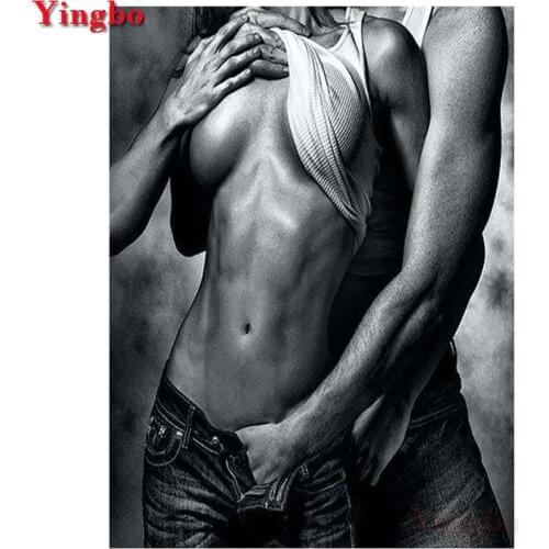 100% Full 5D Diy Diamond Painting Sexy Men Women 3D Cross stitch Round/square Rhinestone Picture Pastes Diamond mosaic Couple