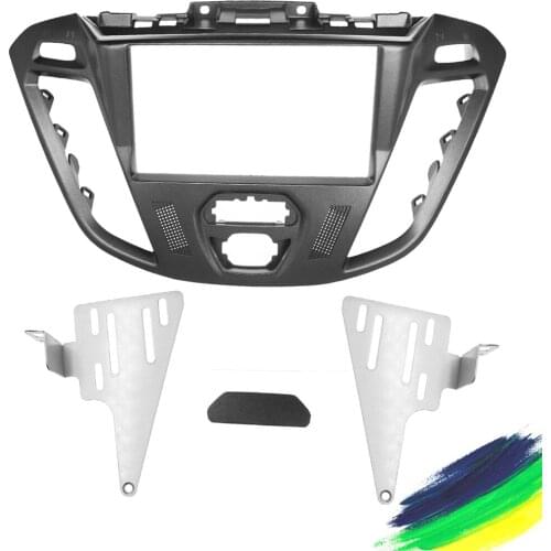 Car Radio Fascia for 2013 Ford Transit Custom 2 Din Frame 173*98 mm Stereo Plate Frame Panel Refitting Dash Kit