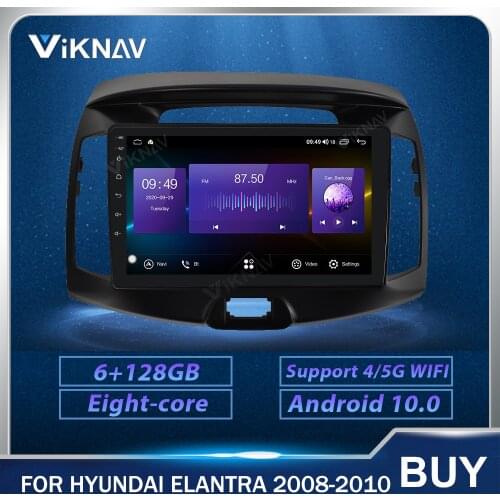 128G Car radio multimedia player For Hyundai Elantra 2008 2009 2010 Car GPS Navigation Touch Screen head unit Android
