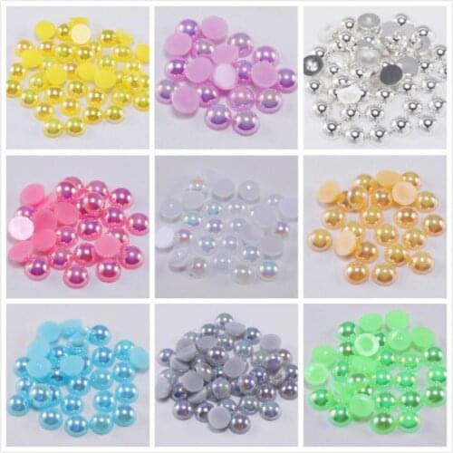 50-500Pcs/bag ABS Imitation Pearl Bead 2-14mm Round Plastic Acrylic Spacer Bead for DIY Jewelry Making