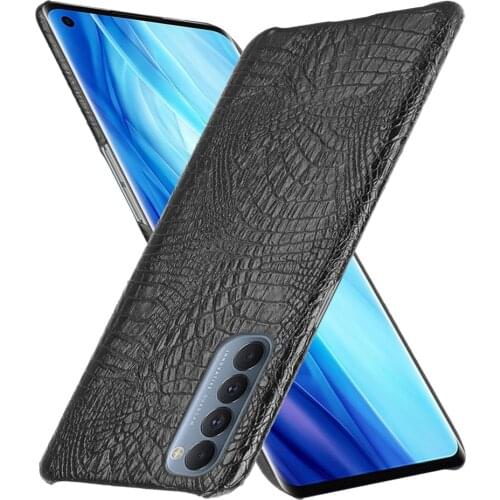 Case for Reno 4 4G Crocodile Texture PU Leather with Hard Plastic Cover On for Reno 4 Pro 4G 5G Lite SE