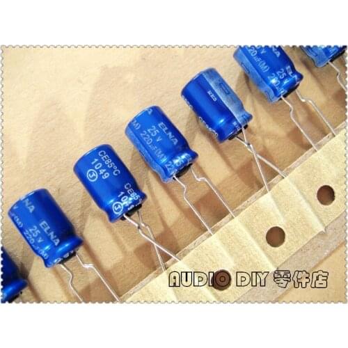 10PCS/50PCS ELNA Blue Robe RE3 Series 220uF 25V 25V220UF Electrolytic Capacitor