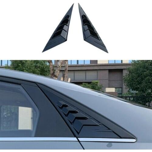 Glossy Black Car Side Vent Window Scoop Louver Cover Trim for Hyundai Elantra Avante CN7 / I30 2020 2021