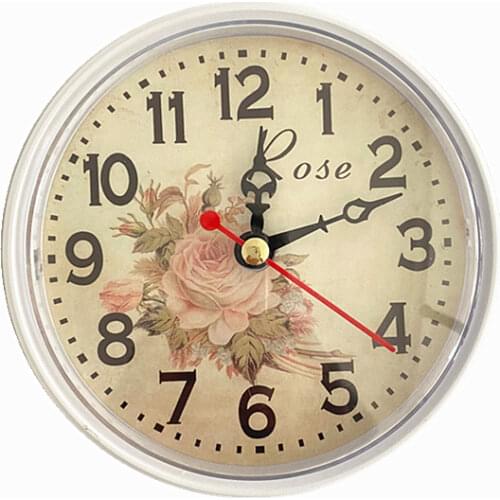 10PCS 110MM White Face Rose Flower Insert Clock Built - in Clock DIY Quartz Clock Accessories