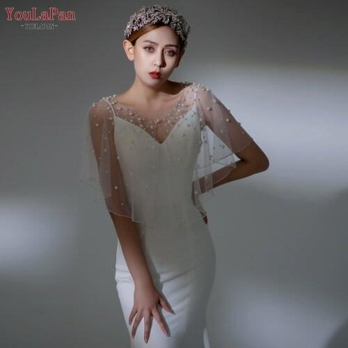 YouLaPan G31 Female Bolero Jackets Women Wedding Ladies Shrug Girlfriend Cape Wedding Shawl Party Jacket Cover Wedding Shoulders