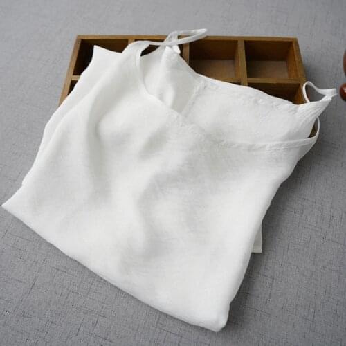 Summer Women Basics All-match Loose Plus Size Comfortable Water Washed Cotton Full Slips Underdress