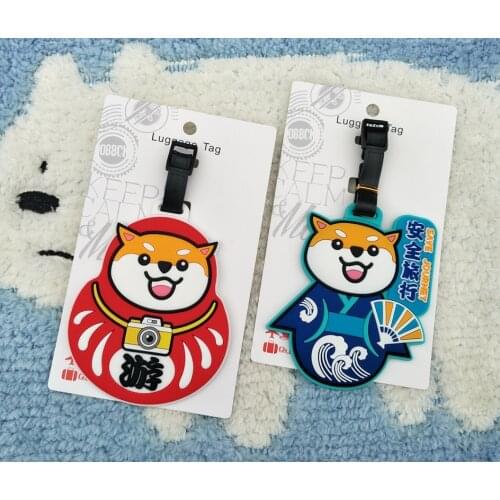 LISM Kawaii Dog Anime Travel Accessories Luggage Tag Suitcase ID Address Portable Tags Baggage Labels Gifts New