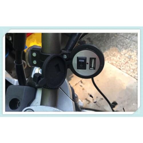 Motorcycle modified USB mobile phone charger with switch waterproof for HONDA CBR250R VFR 1200 F ST 1300 Black SpiRit NC750 S X