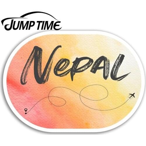 Jump Time for Pretty Nepal Vinyl Stickers Travel Fun Sticker Laptop Luggage Window Decal Waterproof Car Accessories