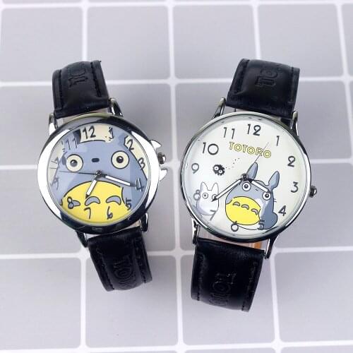 New Leather Women Watches Ladies Japanese Pattern Miyazaki Hayao Comic Fans For Girls student Watch Relojes Clock