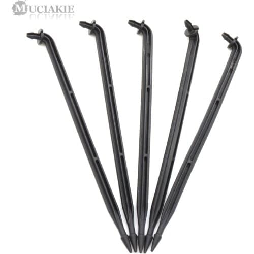 MUCIAKIE 20PCS New Water Emitter Irrigation Connection 3mm Hose Curved Arrow Dripper Bend Sprinkler Micro Drip Fittings