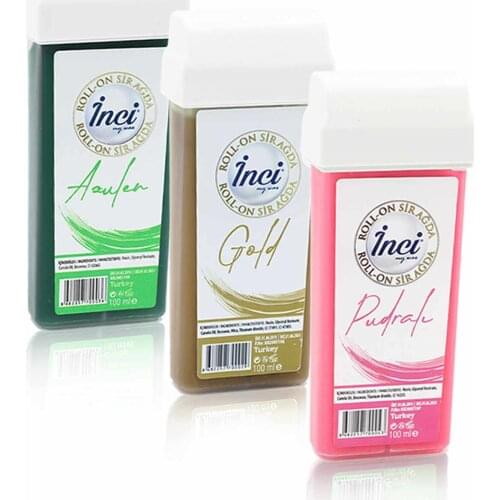 Pearl gold, pink, green cartridge roll on depilatory 3 PCs, filling, waxing depilation, sugar Free wax, hair removal, hair removal