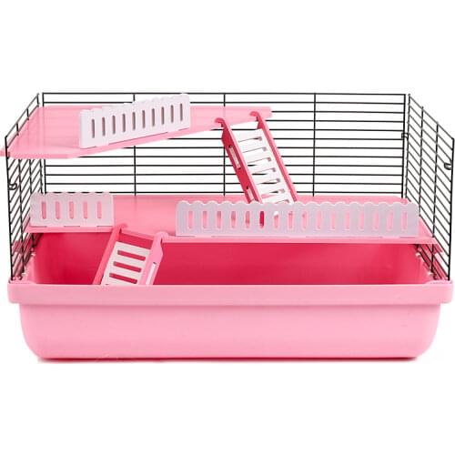 PVC Hamster Platform with Climbing Ladder Hamster Cage Hamster Mouse Rat Standing Board Toys Double Layer Hamster Supplies