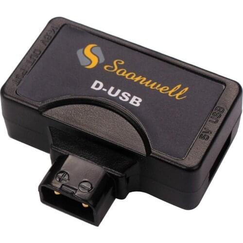 SOONWELL D-Tap P-Tap to 5V USB Adapter Connector for Anton/Sony V-Mount Camera Battery