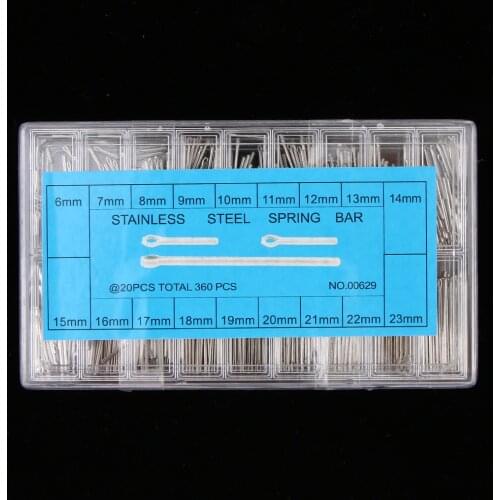 360 Pieces Watch Band Split Pins With Box Stainless Steel Watch Pins With Double Flange Connector