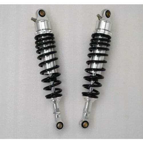 Universal 370mm Motorcycle 7mm spring nitrogen Shock Absorber Suspension for honda yamaha suzuki all Black