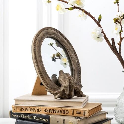 Resin Framed Vintage Retro Oval Free Standing Mirror