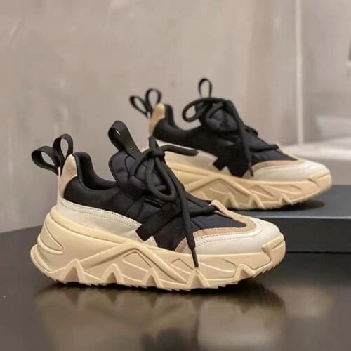 Casual Sneakers Women 2021 Summer Fashion Platform Shoes Thick Sole Sport Ladies Trainers Breathable Chunky Sneakers Women
